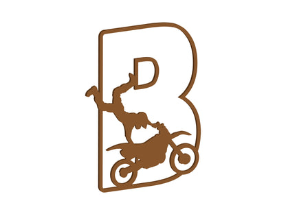 MDF Motocross Themed Letters
