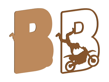 MDF Motocross Themed Letters