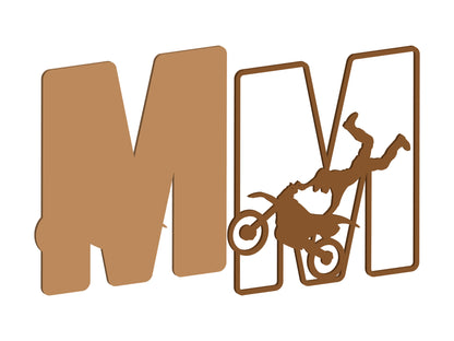 MDF Motocross Themed Letters