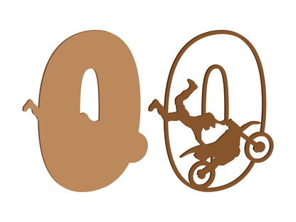 MDF Motocross Themed Letters