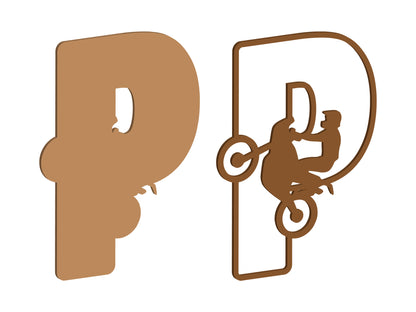 MDF Motocross Themed Letters