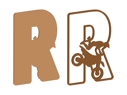 MDF Motocross Themed Letters