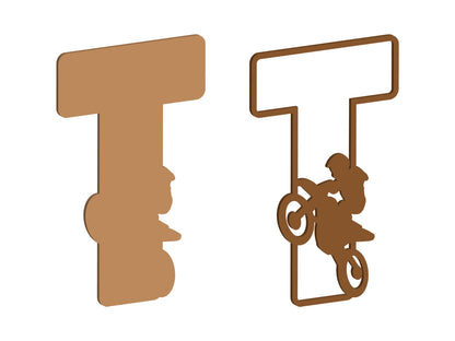 MDF Motocross Themed Letters