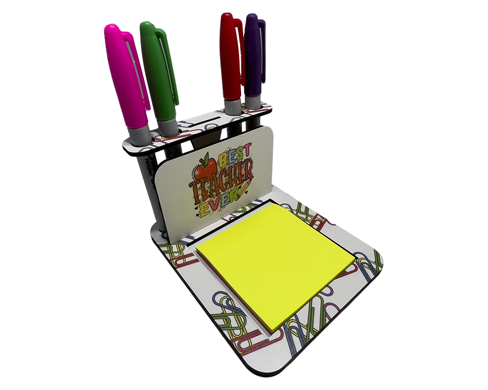 Sticky Note Stand with Pens EasyBlanks.co.uk