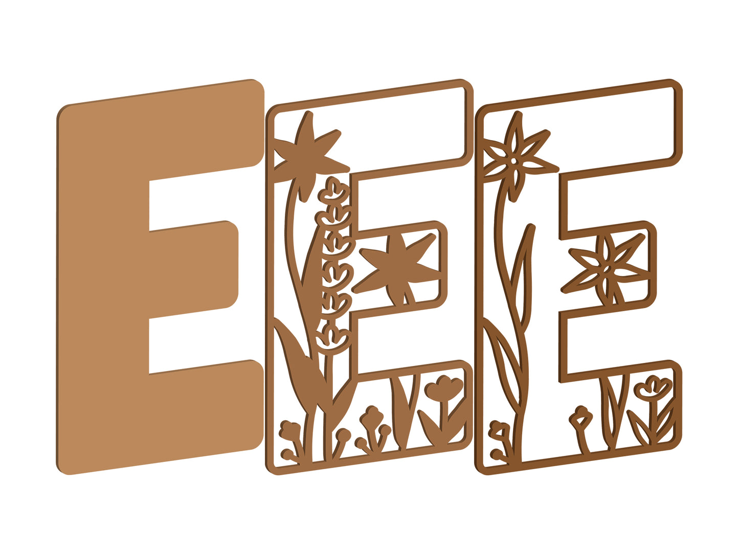 Wildflower Themed Letters