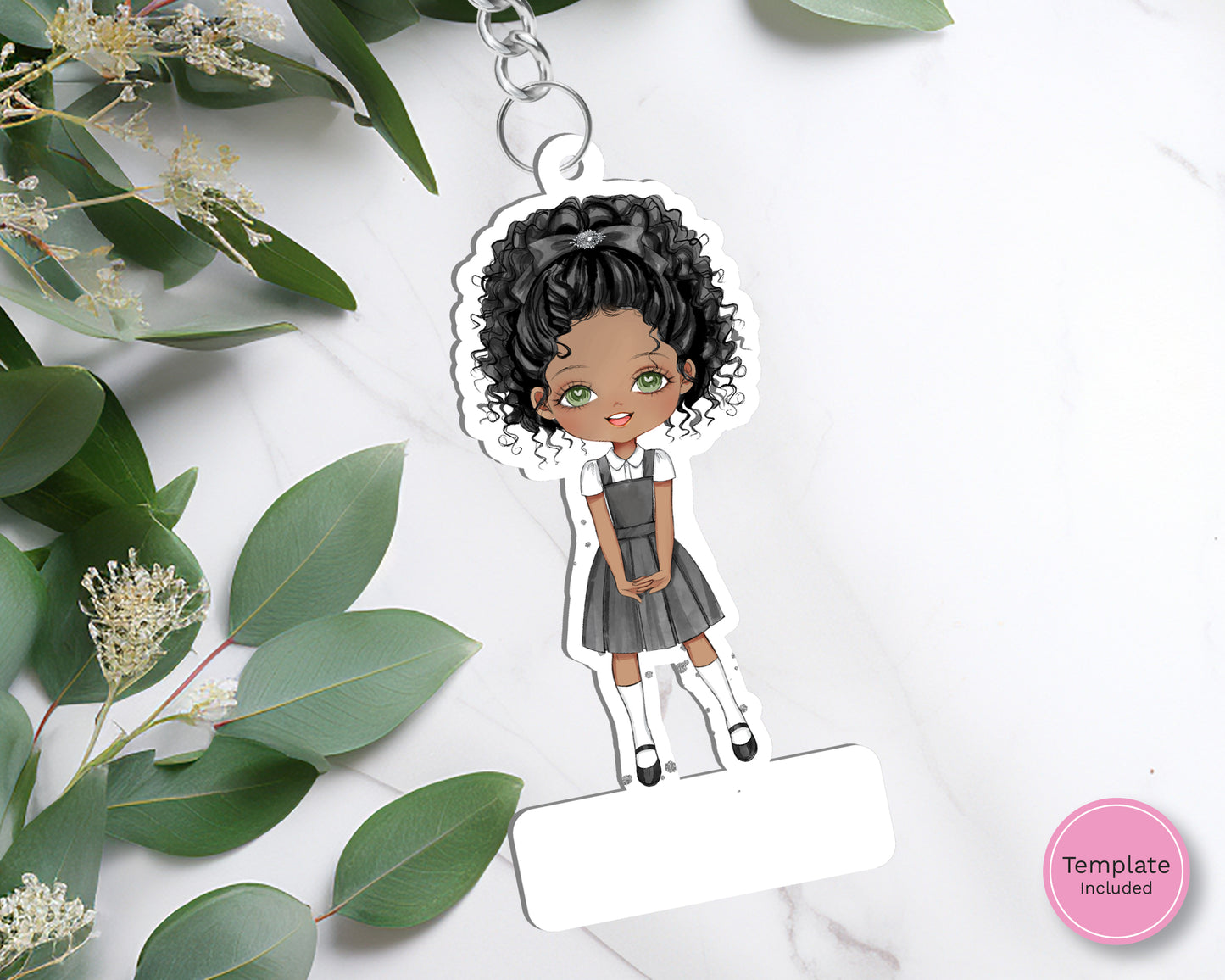 Evie Keyring Blank with Name Plaque