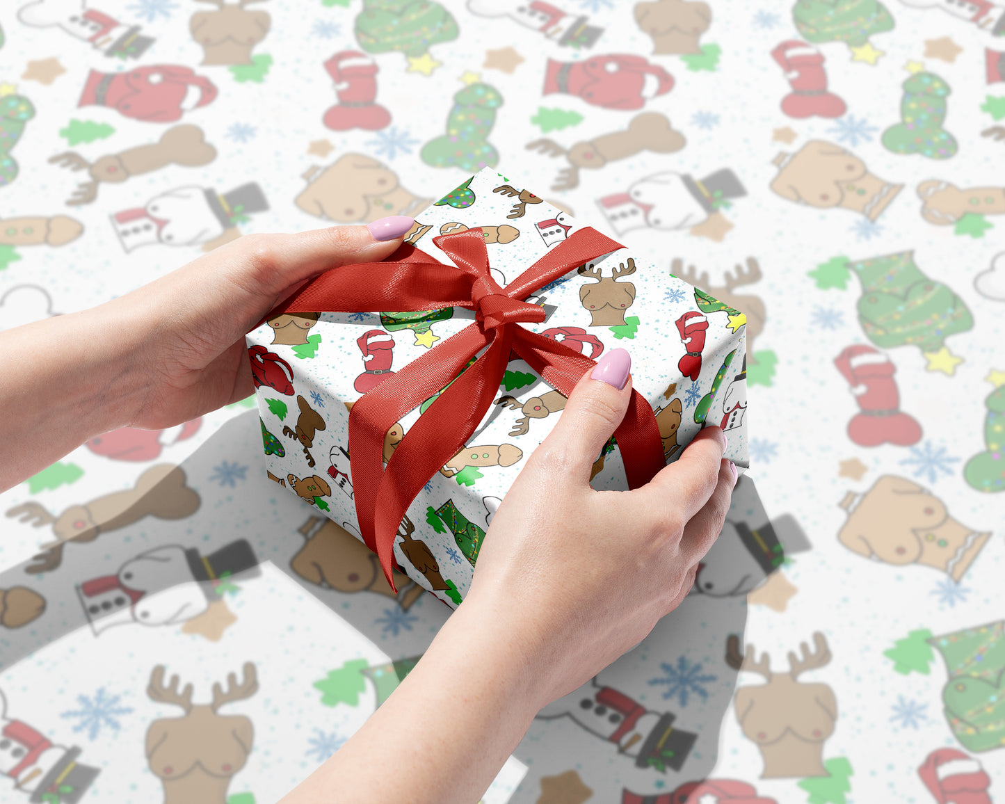 Naughty North Pole Mash-Up Gift Wrap