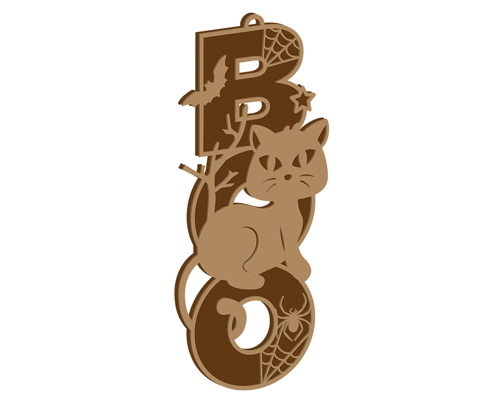 Cat Themed Boo Plaque