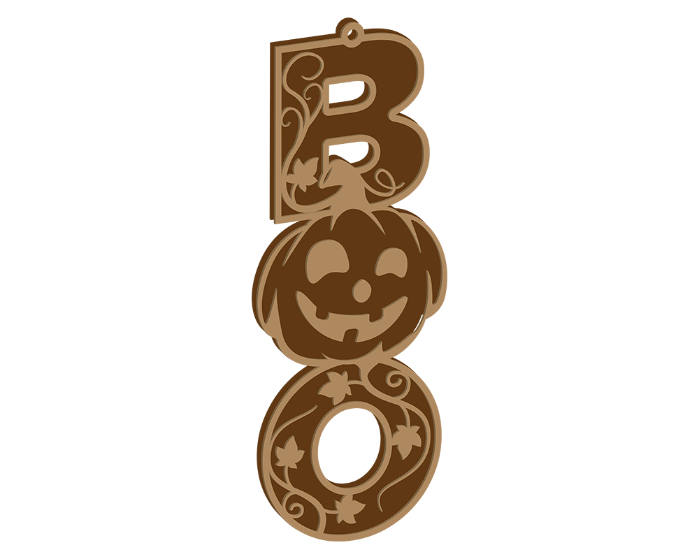 Pumpkin Themed Boo Plaque