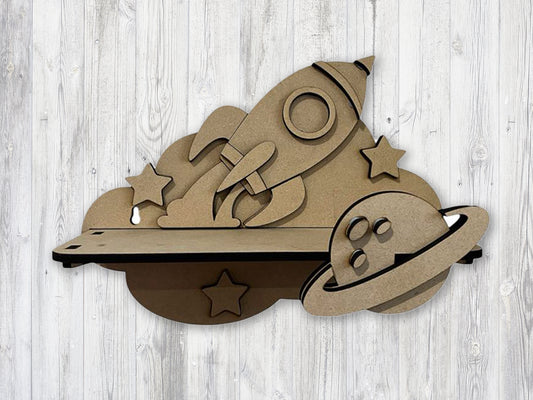 MDF Space Rocket Shelf