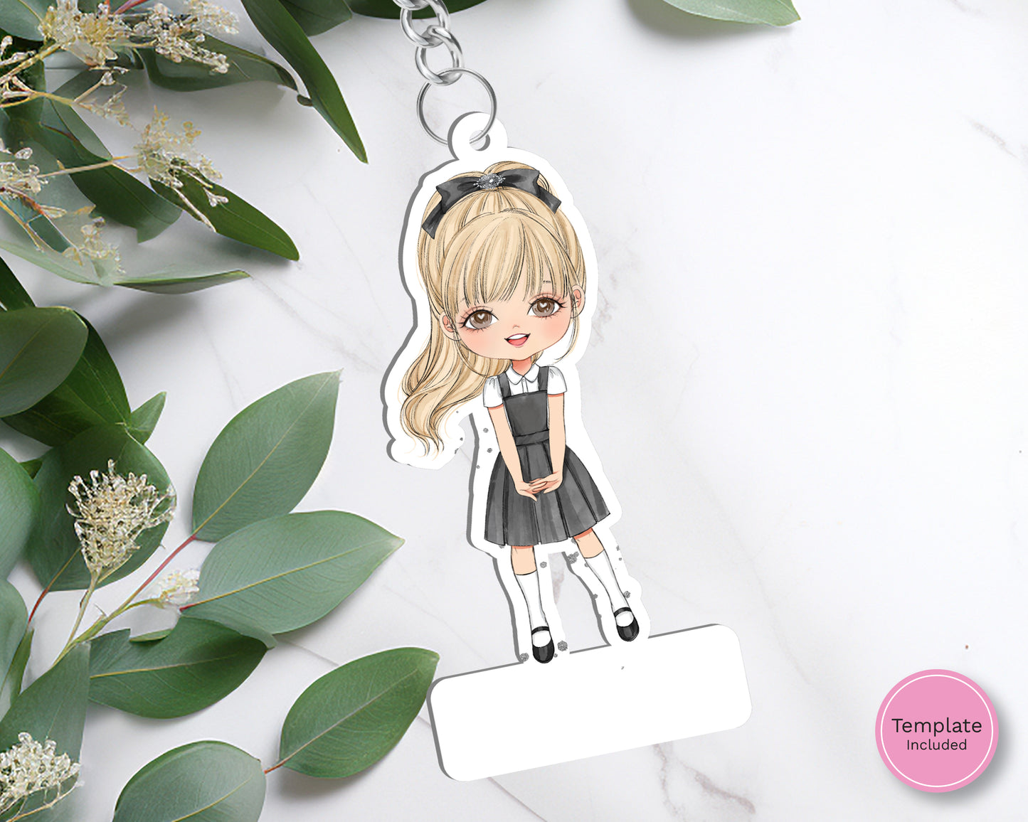 Evie Keyring Blank with Name Plaque