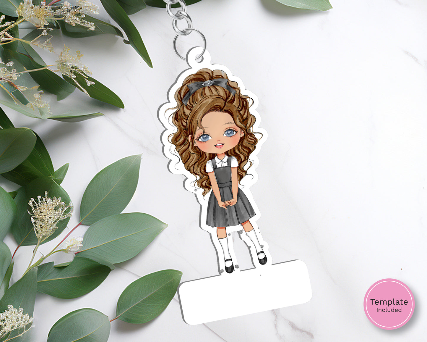 Evie Keyring Blank with Name Plaque