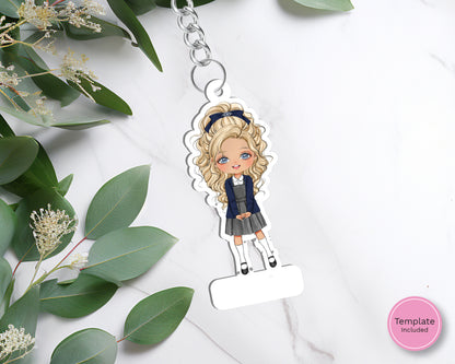 Evie Keyring Blank with Name Plaque