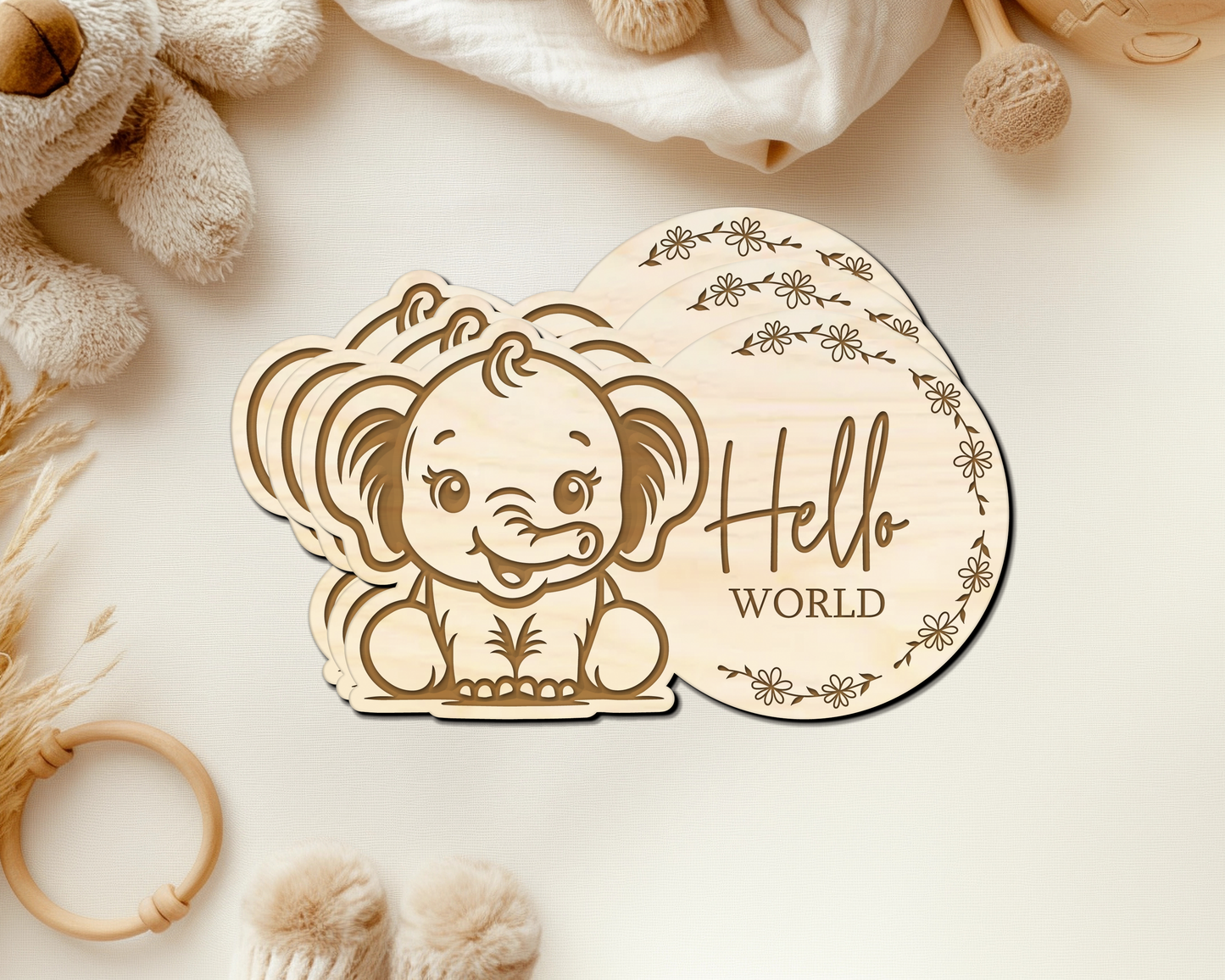 Elephant Baby Milestone Disc Set