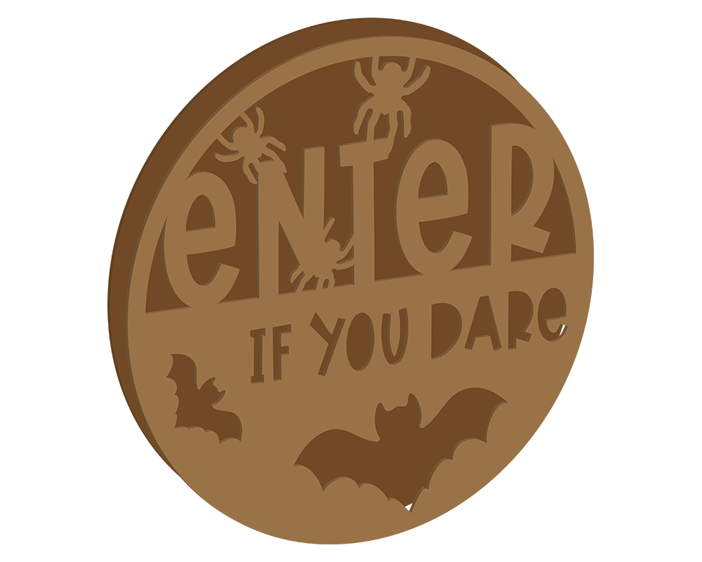 Enter If You Dare Halloween Plaque