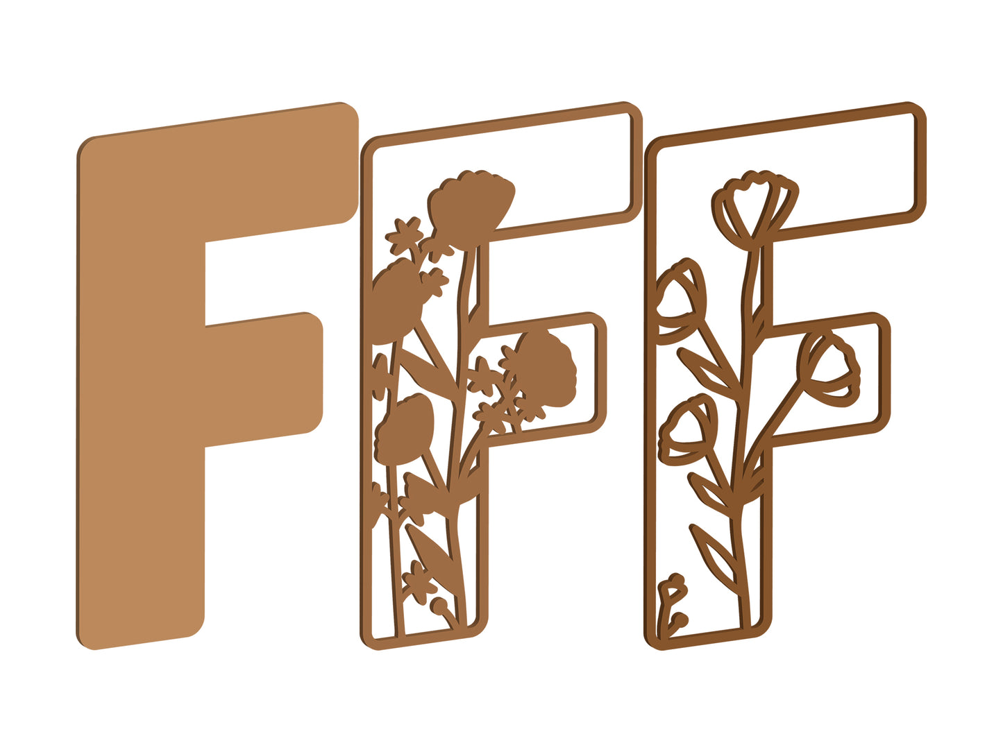 Wildflower Themed Letters