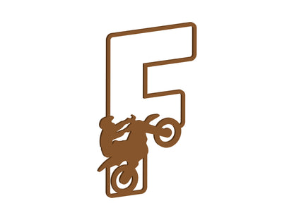 MDF Motocross Themed Letters