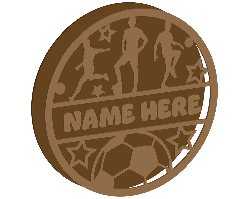 Male Football Themed Name Plaque