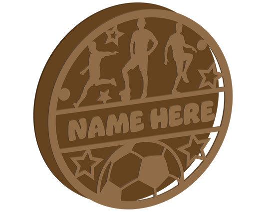 Male Football Themed Name Plaque