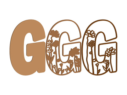 Wildflower Themed Letters