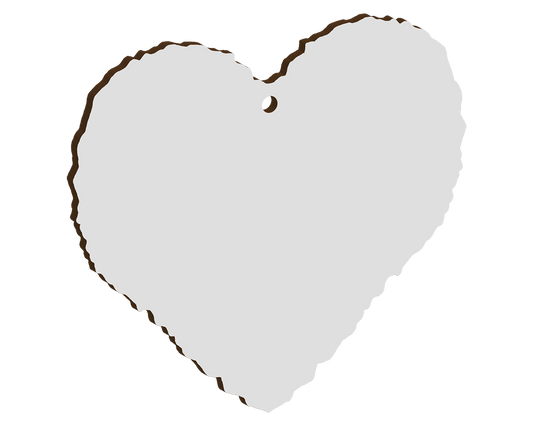 Heart Shaped Wood Slice - Gloss MDF