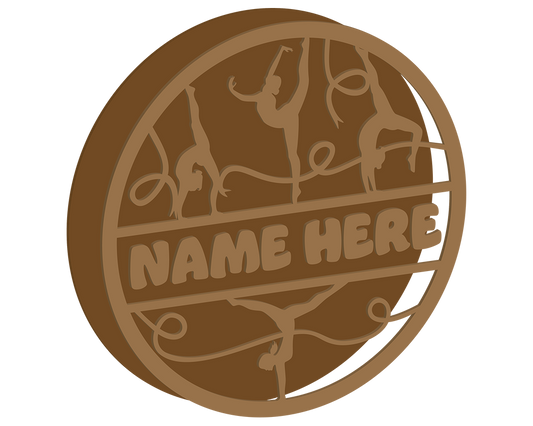Gymnastics Themed Name Plaque
