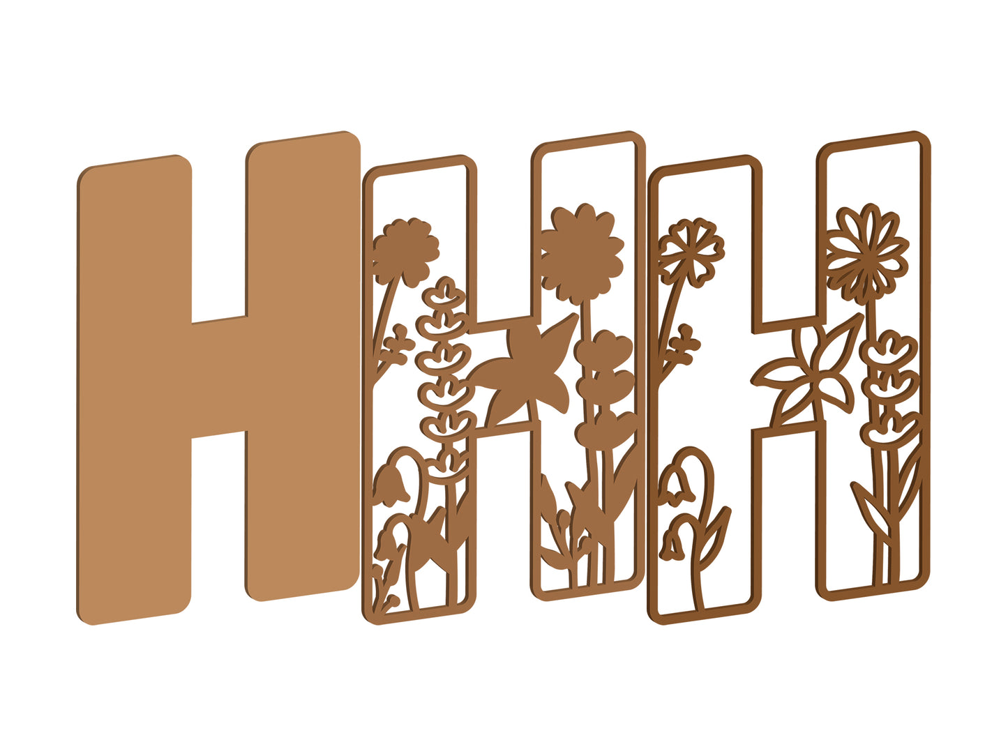 Wildflower Themed Letters