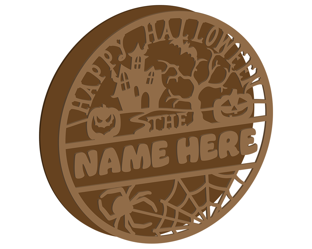 Halloween Themed Name Plaque