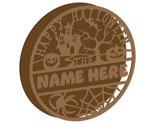 Halloween Themed Name Plaque