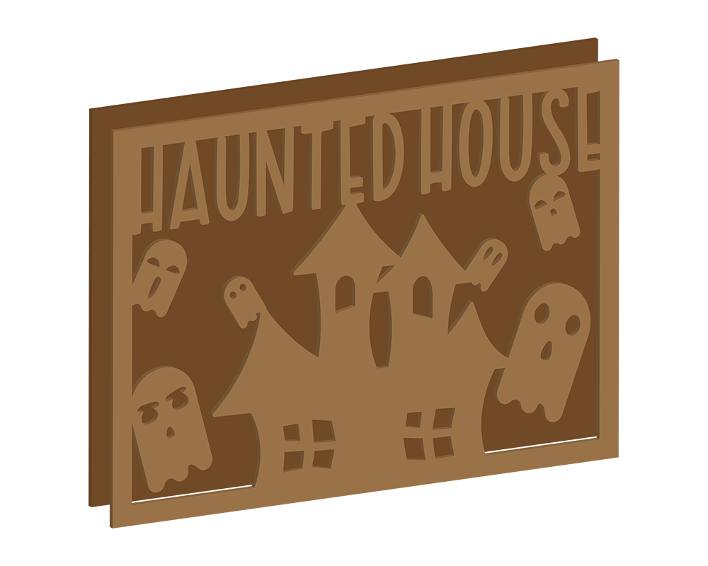 Haunted House Halloween Plaque