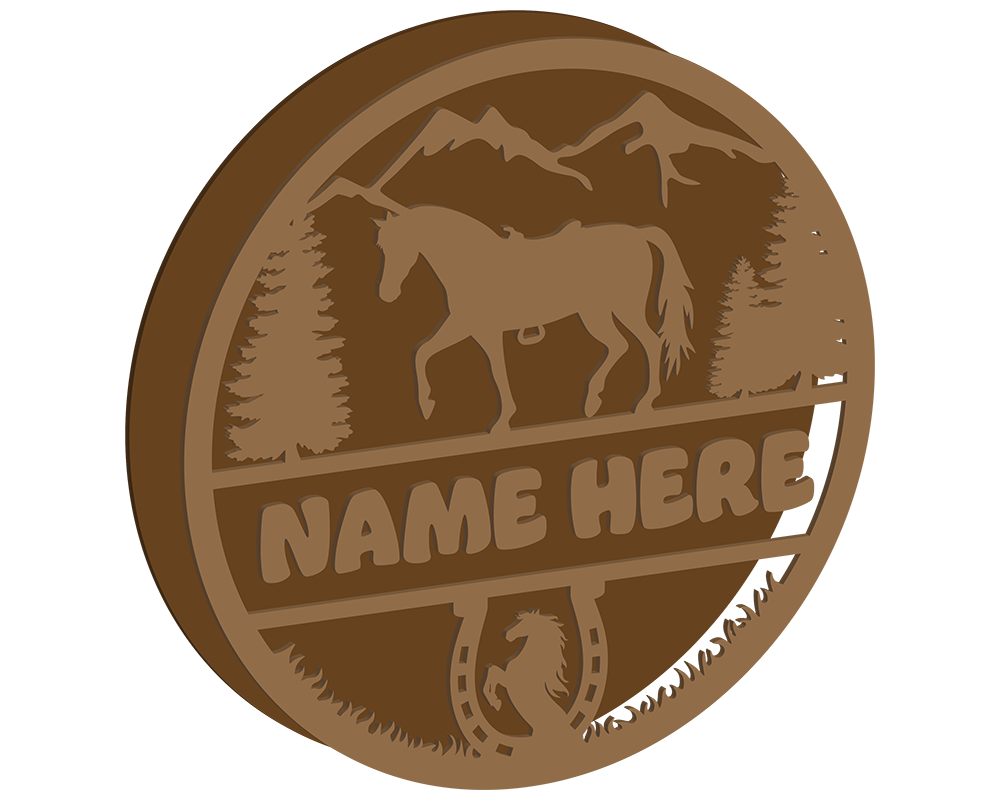 Horse Themed Name Plaque