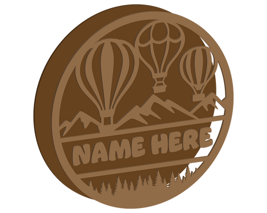 Hot Air Balloon Themed Name Plaque