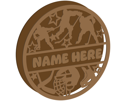 Ice Hockey Themed Name Plaque