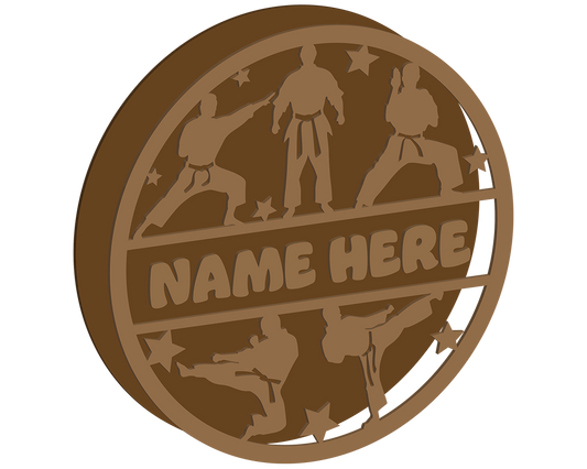 Karate (Male) Themed Name Plaque
