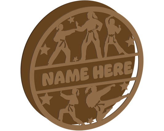 Karate (Female) Themed Name Plaque