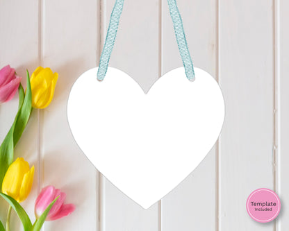 Heart Shaped Hanging Blank