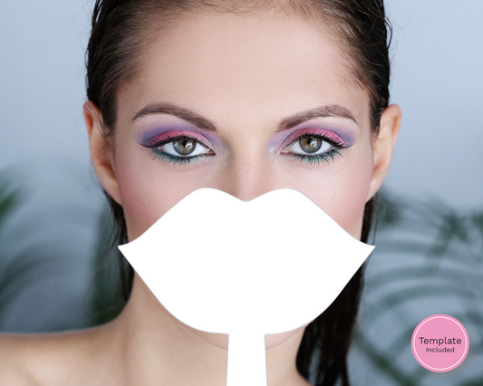 Lip Shaped Beauty Prop with Flared Handle