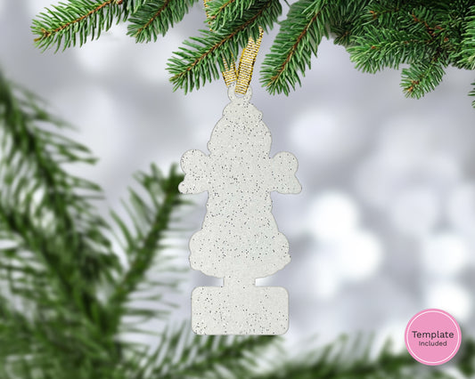 Mrs Claus on Motorcycle Hanging Decoration