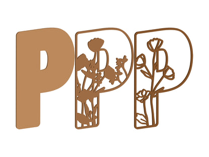 Wildflower Themed Letters