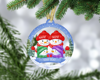 Snowman Couple Bauble Blanks (Pretty Creative Designs)
