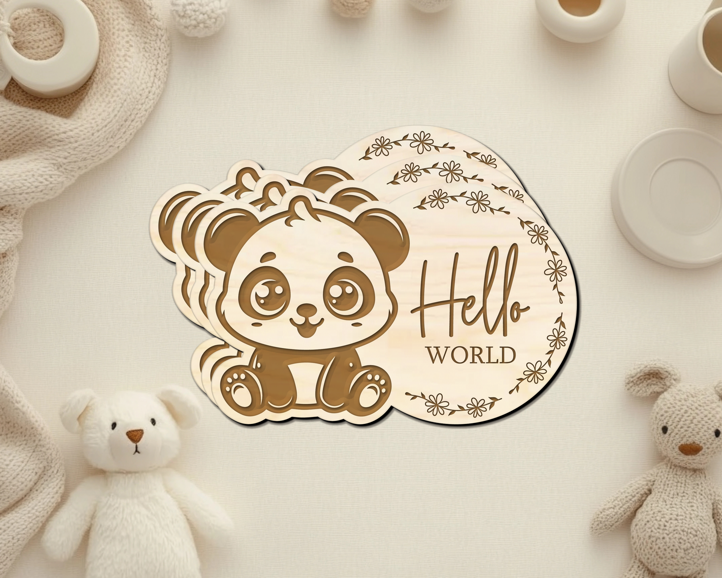 Panda Baby Milestone Disc Set