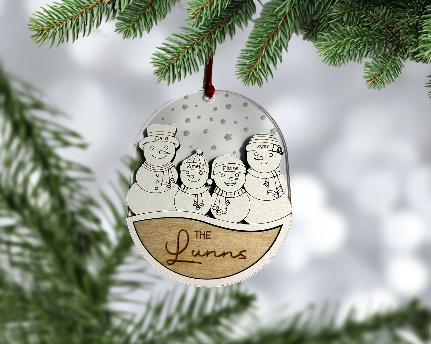 Snow Family Bauble