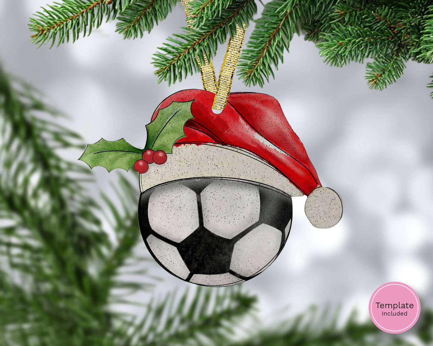 Sporty Christmas Hats Hanging Ornament Large
