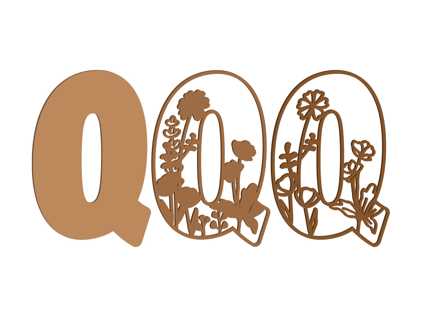 Wildflower Themed Letters