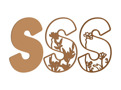 Wildflower Themed Letters
