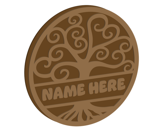 Family Tree Themed Name Plaque