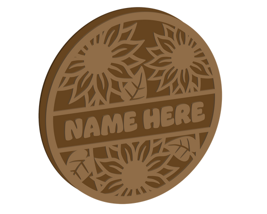 Sunflower Themed Name Plaque