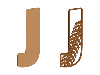 Tyre Tread Themed Letters