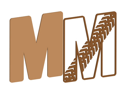 Tyre Tread Themed Letters