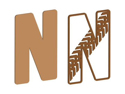 Tyre Tread Themed Letters